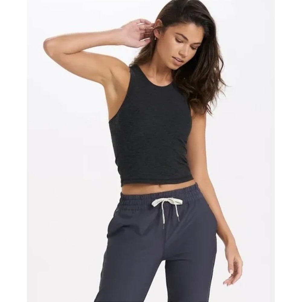 VUORI Women's Elevation Plyo Tank BLACK HEATHER Size Medium Activewear EUC